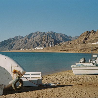 vista de una playa de Dahab, mar rojo