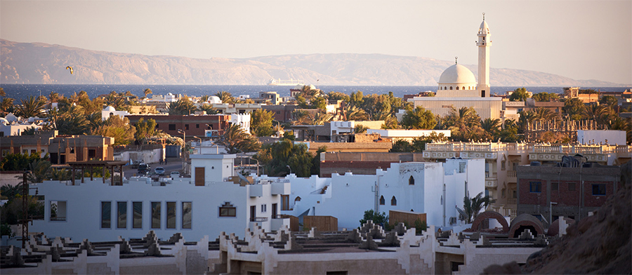 vista de Dahab, Sinai Egipto